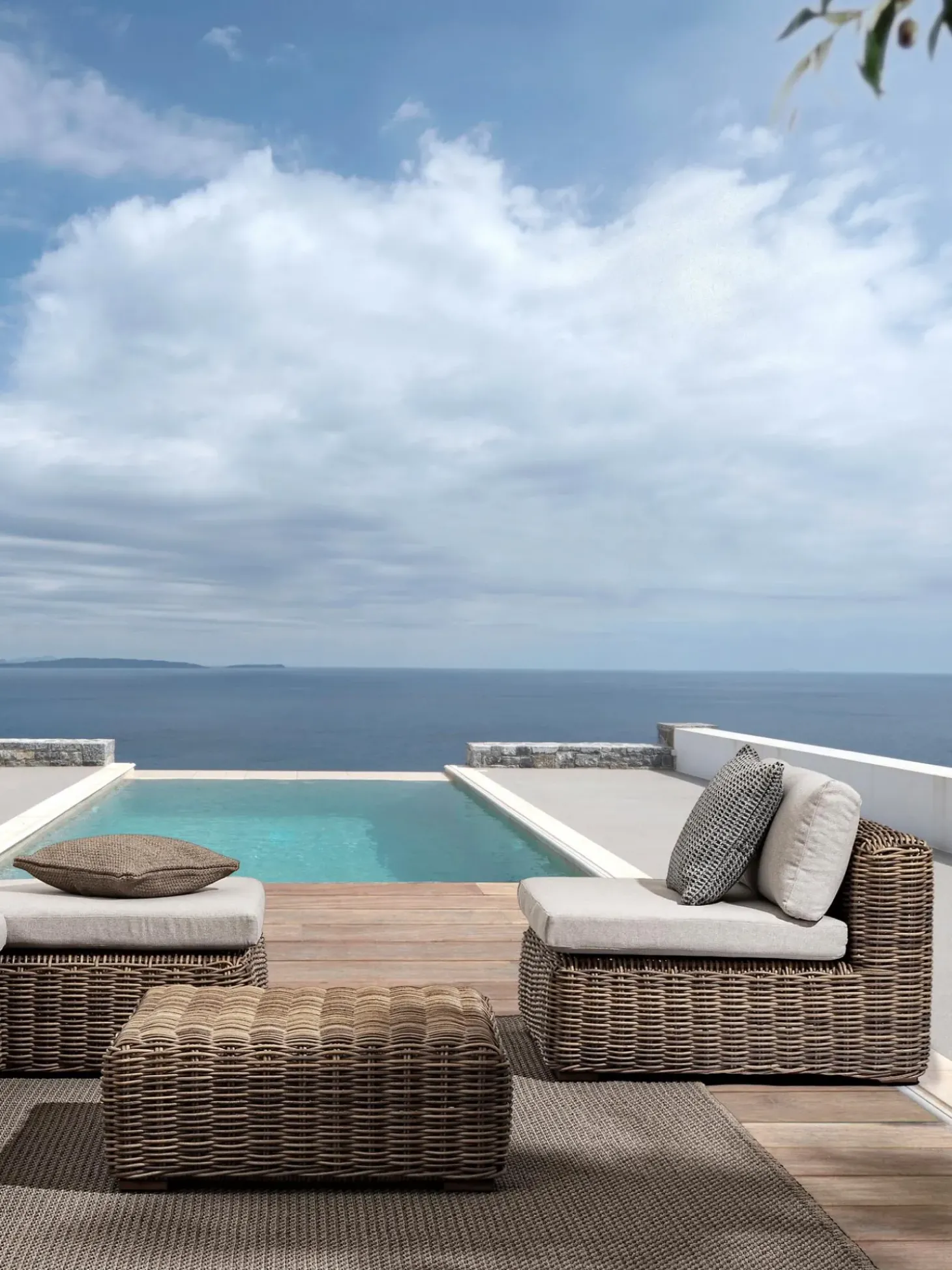 Poltroncina Con Cuscini Color Marrone Chiaro/Beige Coraline