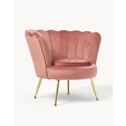 Poltroncina Da Cocktail In Tessuto Boucle Oyster