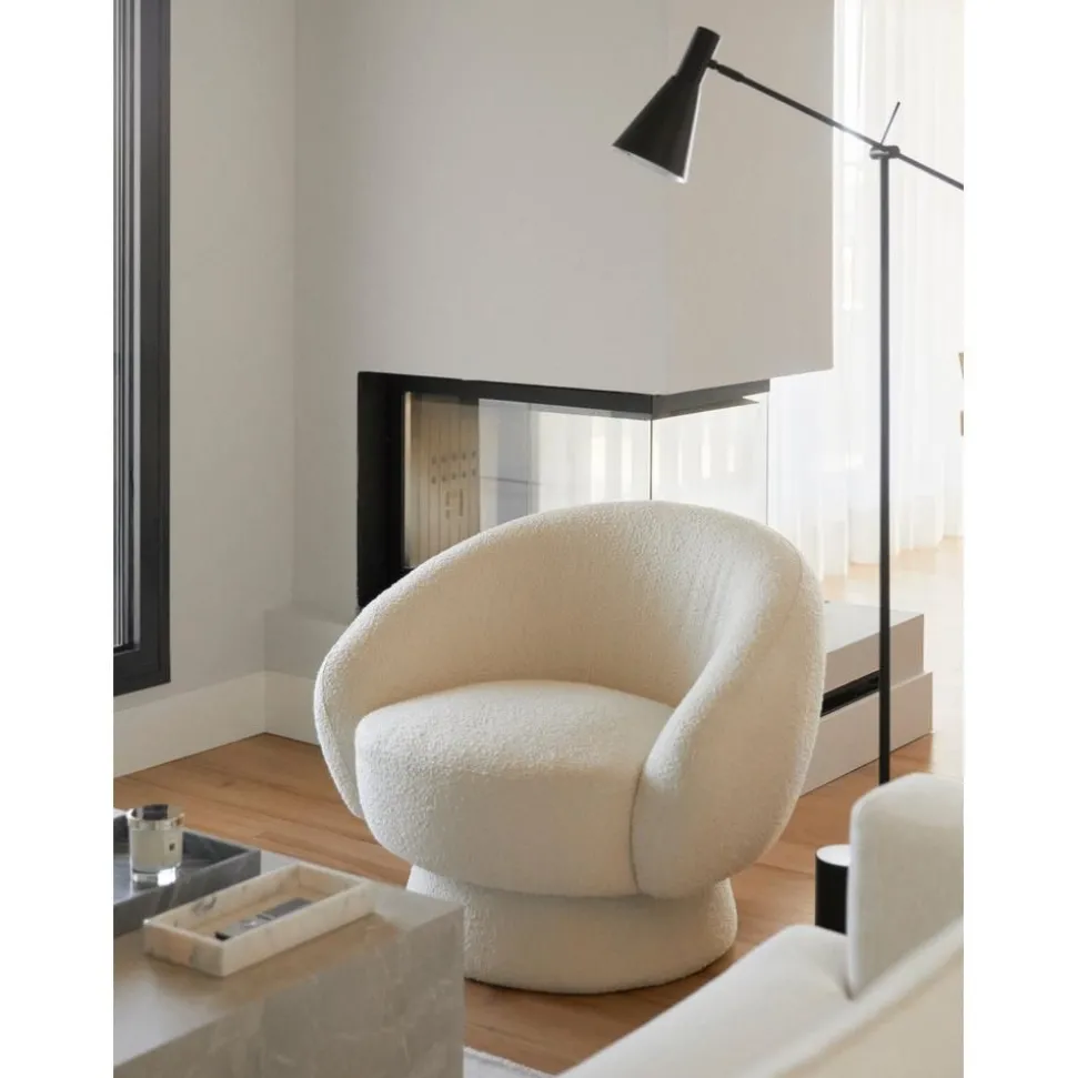 Poltroncina In Tessuto Boucle Ted