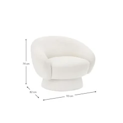 Poltroncina In Tessuto Boucle Ted