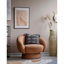 Poltroncina In Tessuto Boucle Ted