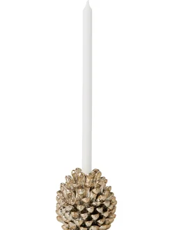 Portacandela Fatto A Mano Dorato Serafina