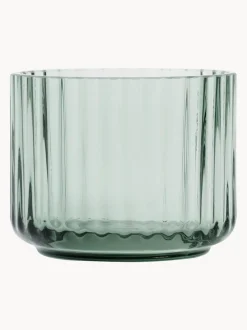 Portacandele In Vetro Soffiato Con Superficie Scanalata Lyngby