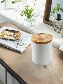 Portagioie Con Coperchio In Legno Tosca, 5 Scomparti