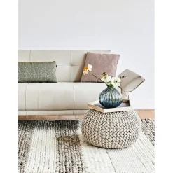 Pouf A Maglia Fatto A Mano Dori