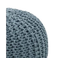 Pouf A Maglia Fatto A Mano Dori