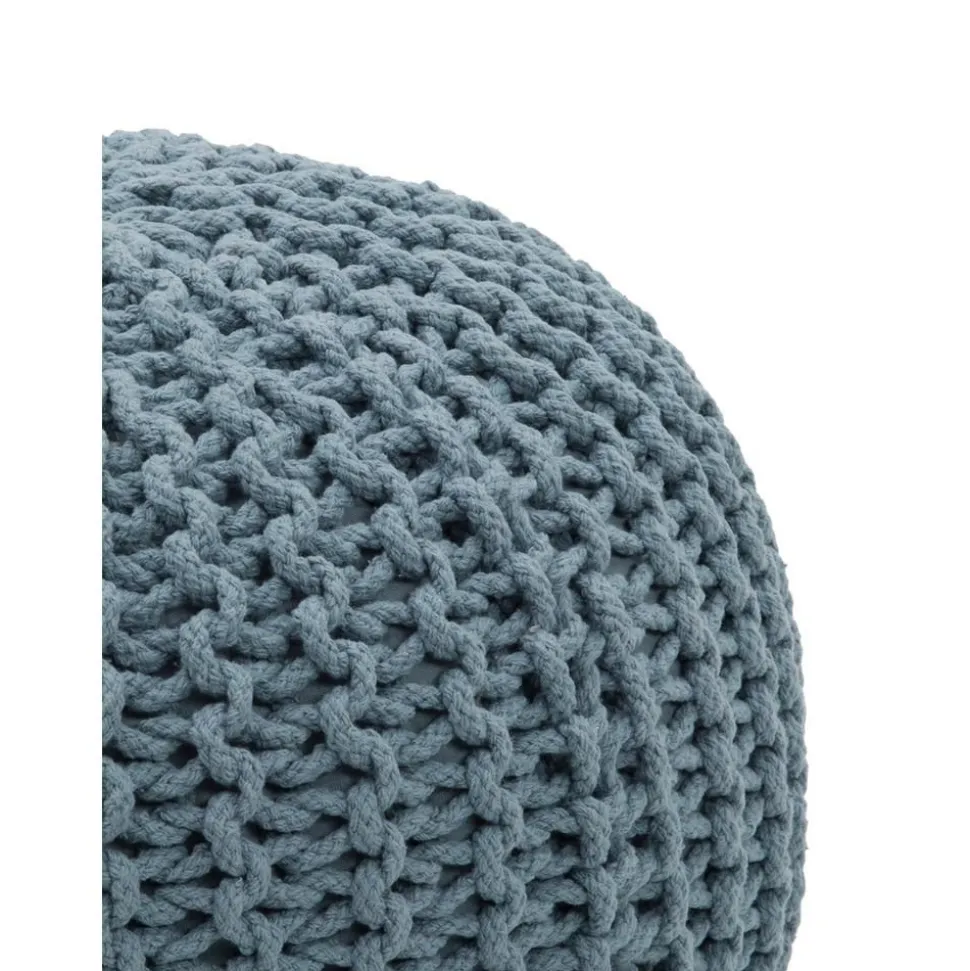 Pouf A Maglia Fatto A Mano Dori