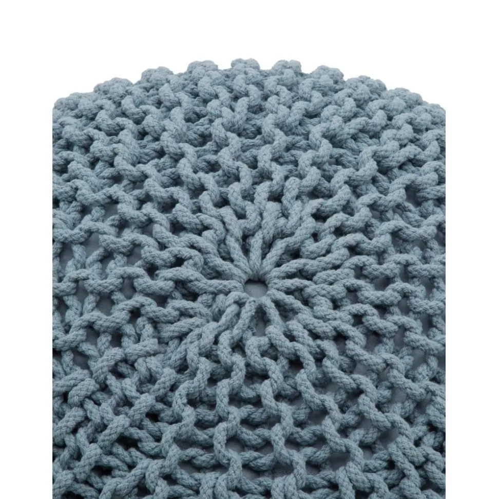 Pouf A Maglia Fatto A Mano Dori