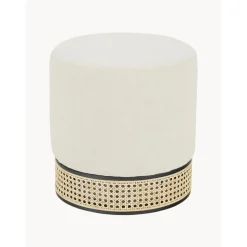 Pouf Beige Con Intreccio Viennese Mara