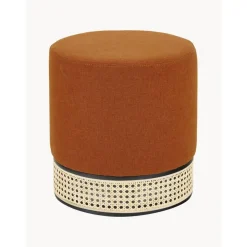 Pouf Color Terracotta Con Intreccio Viennese Mara