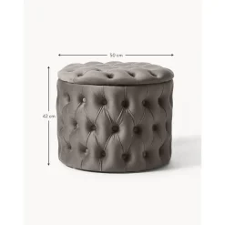 Pouf Contenitore In Velluto Chiara