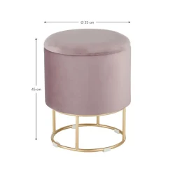 Pouf Contenitore In Velluto Polina