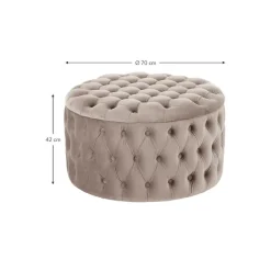 Pouf Contenitore Xl In Velluto Chiara