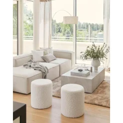 Pouf In Tessuto Teddy Daisy