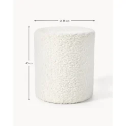 Pouf In Tessuto Teddy Daisy