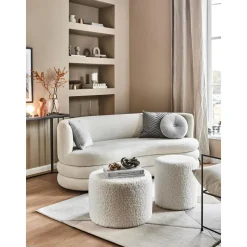 Pouf In Tessuto Teddy Daisy