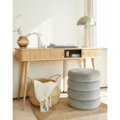 Pouf In Velluto Alto