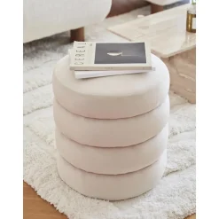 Pouf In Velluto Alto