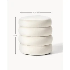 Pouf In Velluto Alto