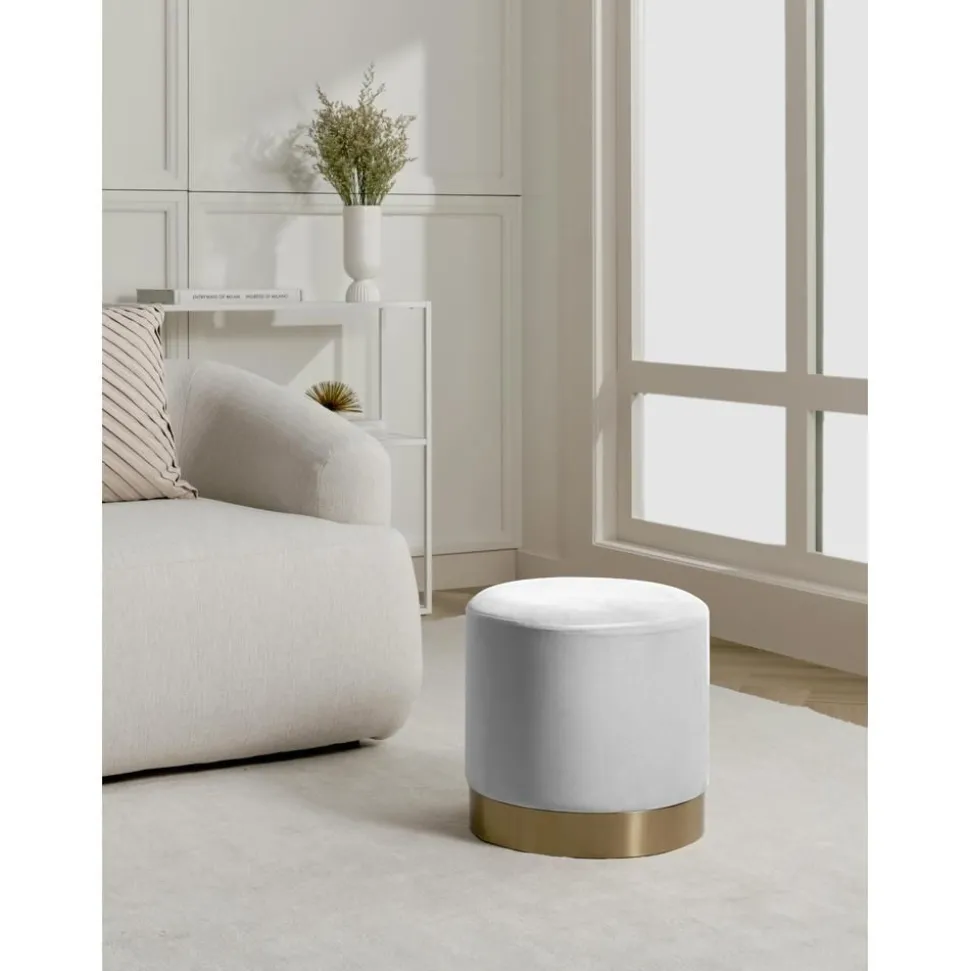 Pouf In Velluto Orchid