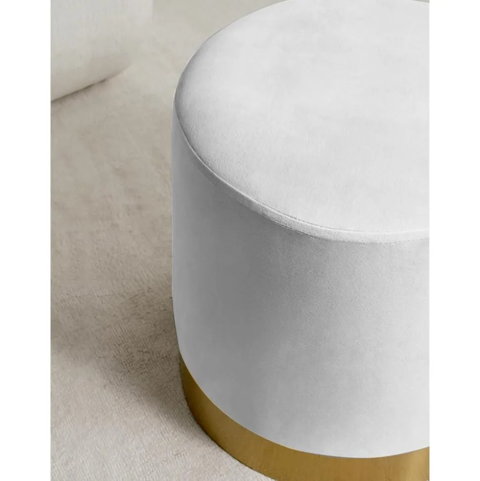 Pouf In Velluto Orchid