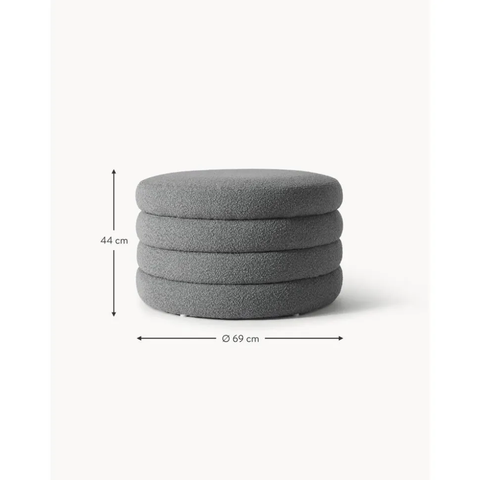 Pouf Xl Contenitore In Boucle Alto