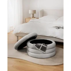 Pouf Xl Contenitore In Velluto Alto