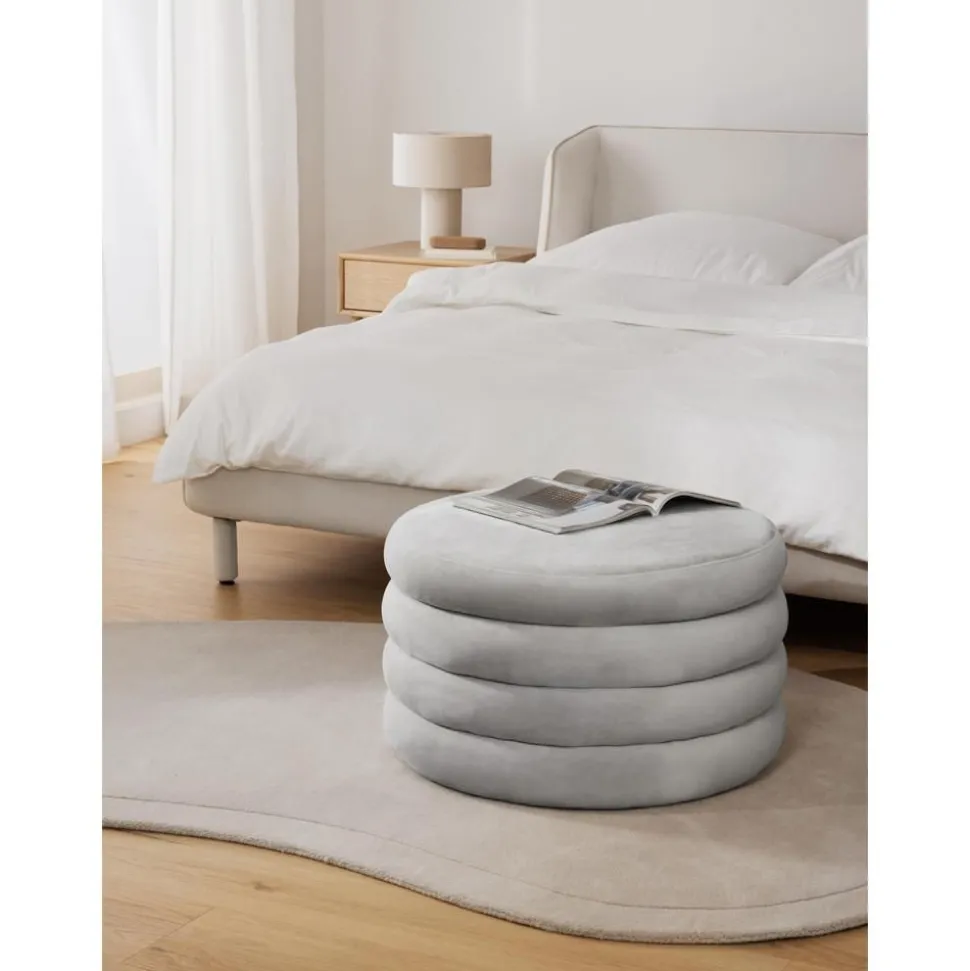 Pouf Xl Contenitore In Velluto Alto