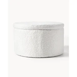 Pouf Xl In Tessuto Teddy Con Vano Contenitore Alida