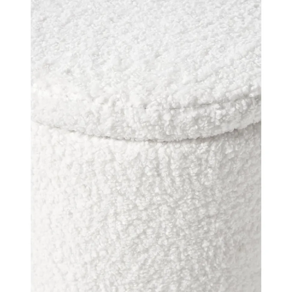 Pouf Xl In Tessuto Teddy Con Vano Contenitore Alida