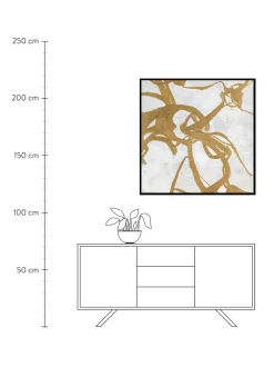 Quadero Dipinto A Mano Con Cornice In Legno Goldplay