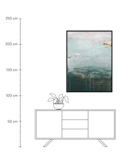 Quadro Dipinto A Mano Con Cornice In Legno Gradient Grace