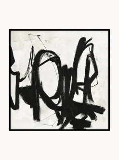 Quadro Dipinto A Mano Con Cornice In Legno Playblack