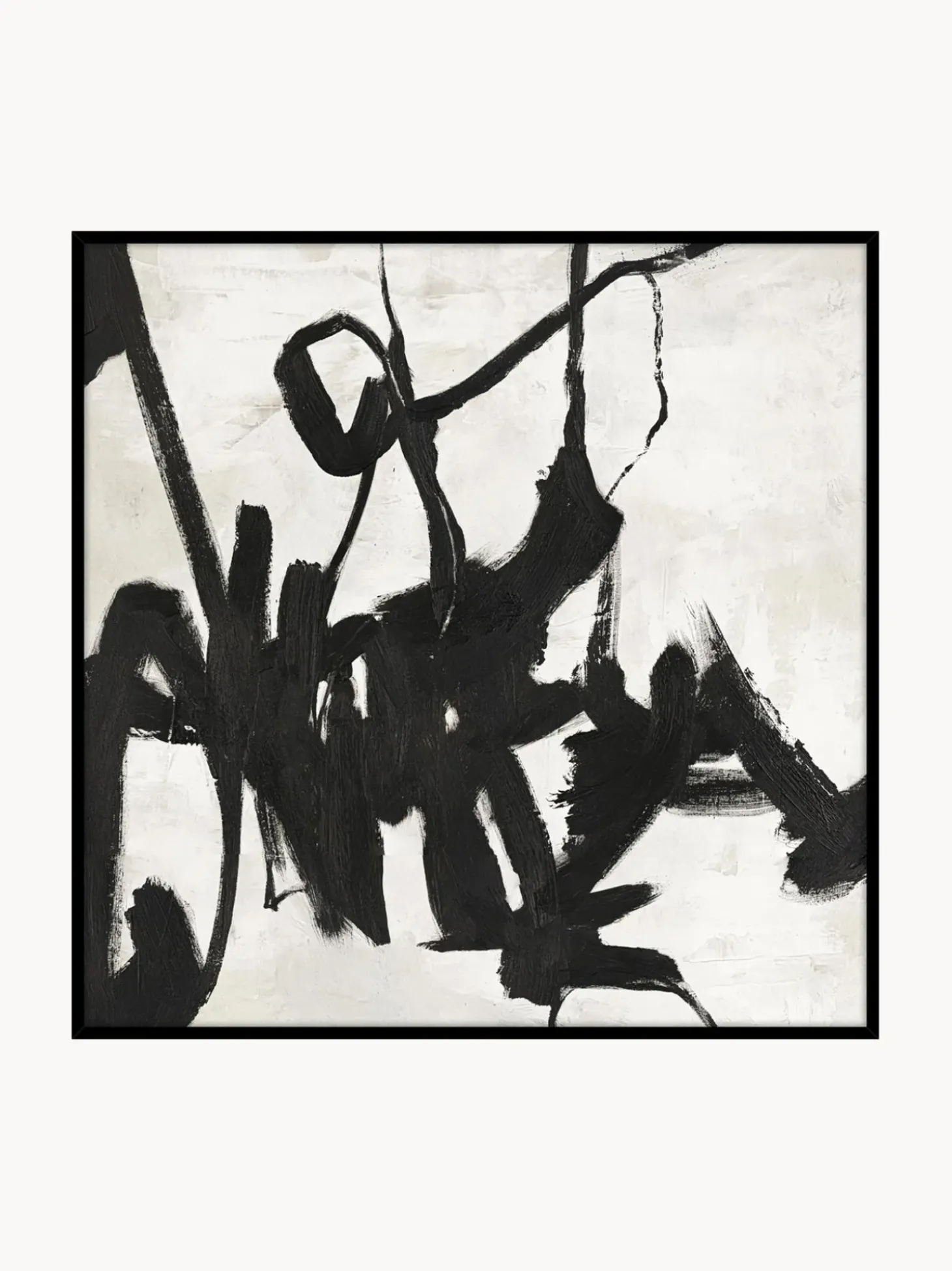 Quadro Dipinto A Mano Con Cornice In Legno Playblack