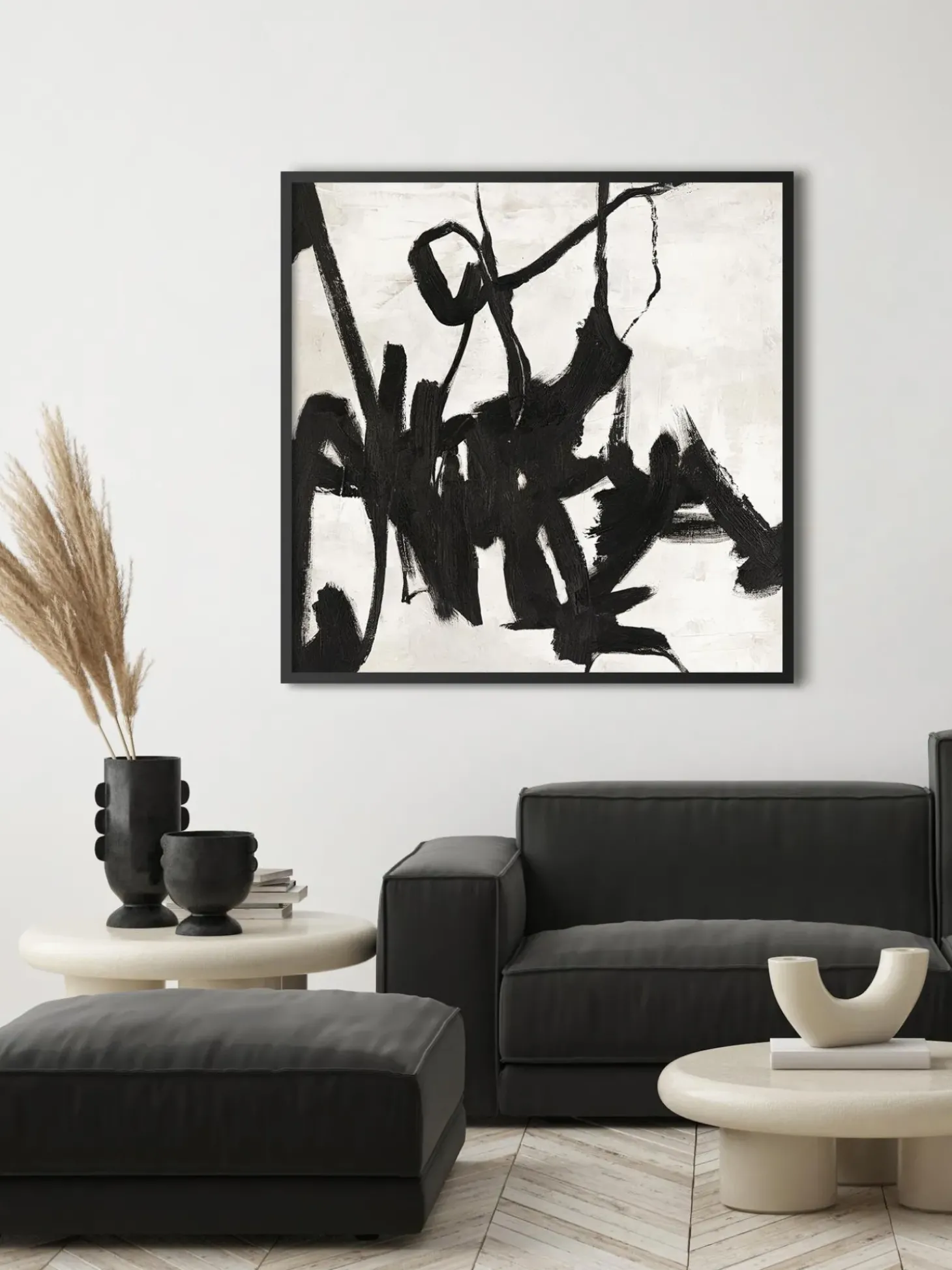 Quadro Dipinto A Mano Con Cornice In Legno Playblack