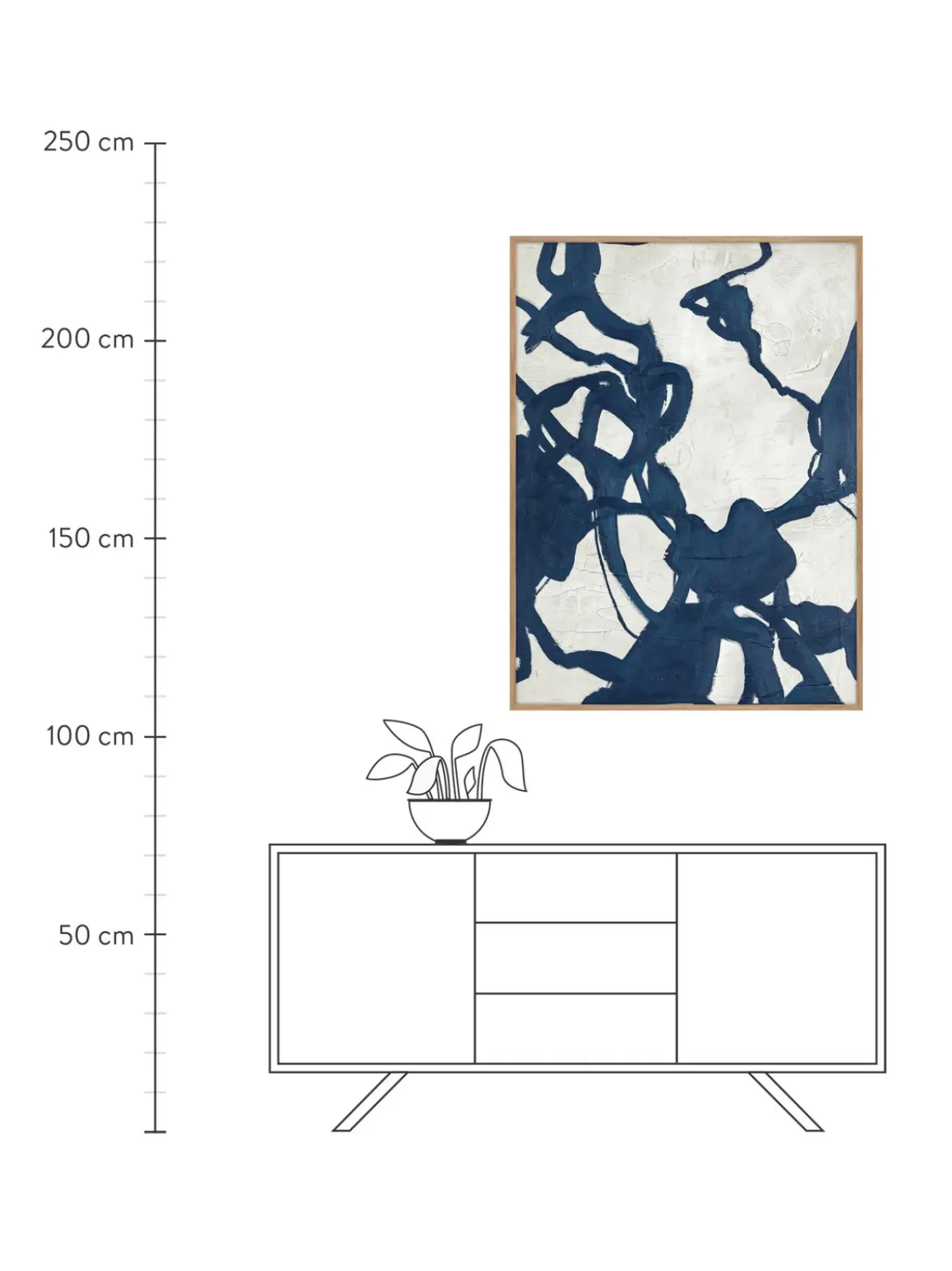Quadro Dipinto A Mano Con Cornice In Legno Blueplay