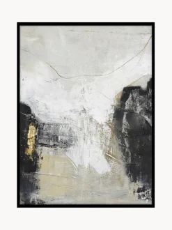 Quadro Dipinto A Mano Con Cornice In Legno White Noir