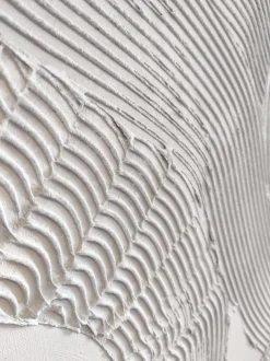 Quadro Su Tela Dipinto A Mano White Sculpture 1