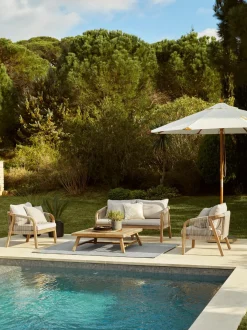 Salotto Da Giardino In Legno Di Acacia Lu 4 Pz