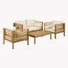 Salotto Da Giardino In Legno Di Acacia Bo 4 Pz