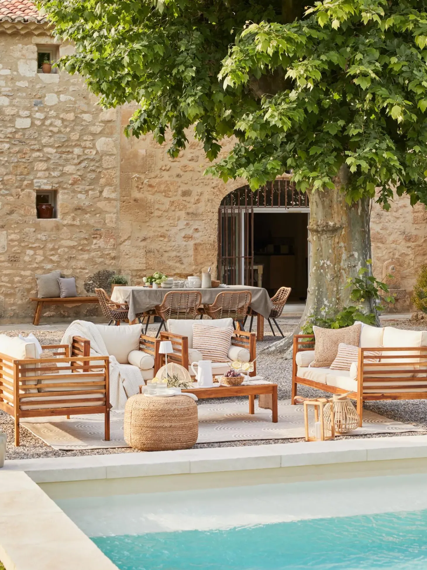 Salotto Da Giardino In Legno Di Acacia Bo 4 Pz