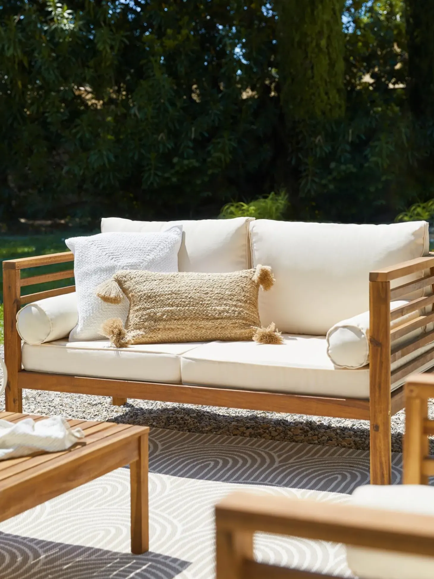 Salotto Da Giardino In Legno Di Acacia Bo 4 Pz