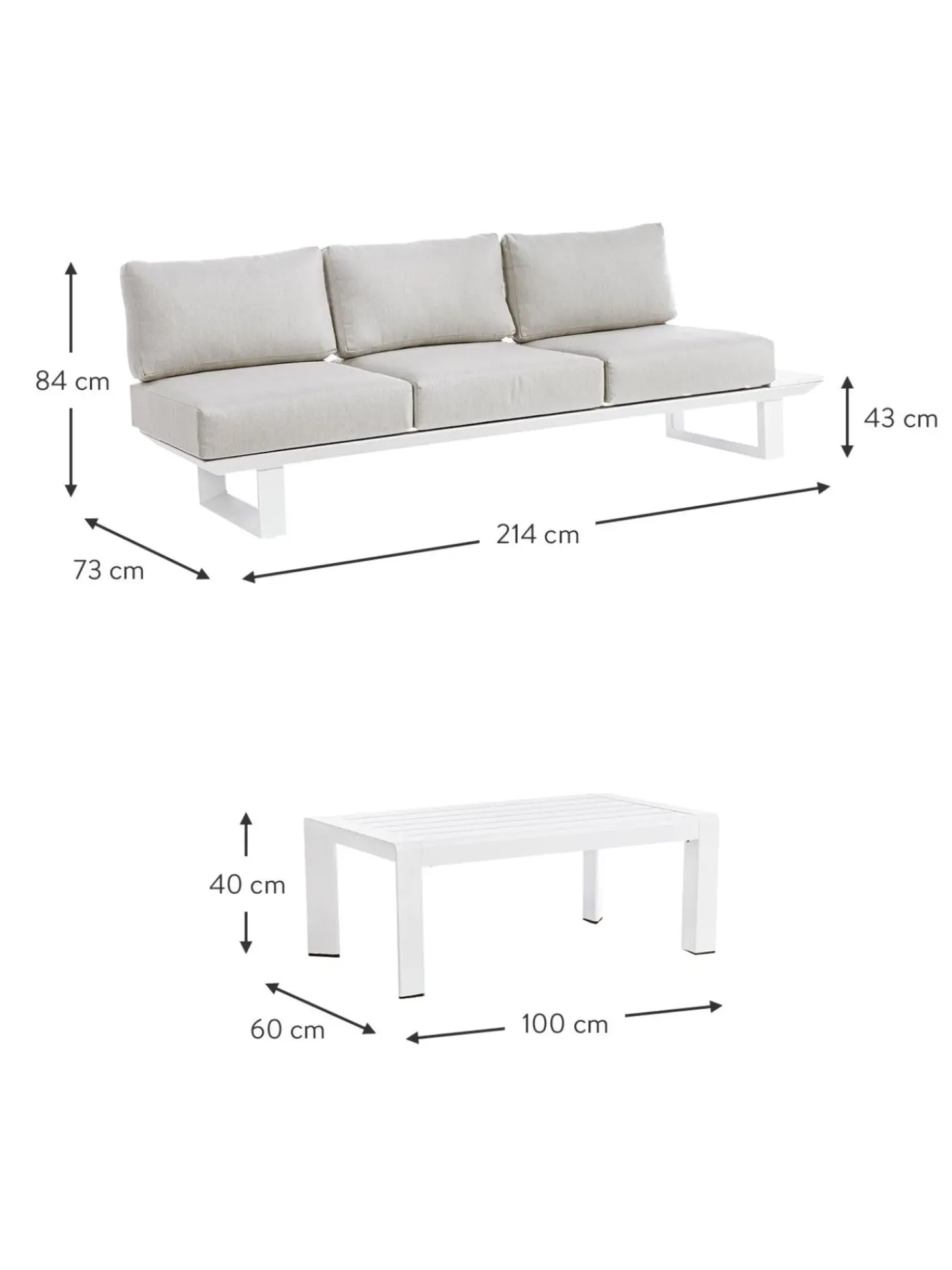 Salotto Da Giardino Konnor 3 Pz