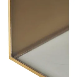 Scaffale Da Parete In Metallo Con Ripiani In Vetro E Anta In Vetro Ada