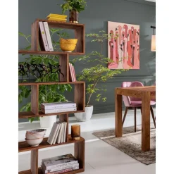 Scaffale In Legno Di Sheesham Authentico Zick Zack