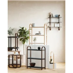 Scaffale In Metallo Con Struttura In Legno Bellwood