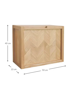 Scarpiera Da Parete A Spina Di Pesce In Legno Di Quercia Herringbone