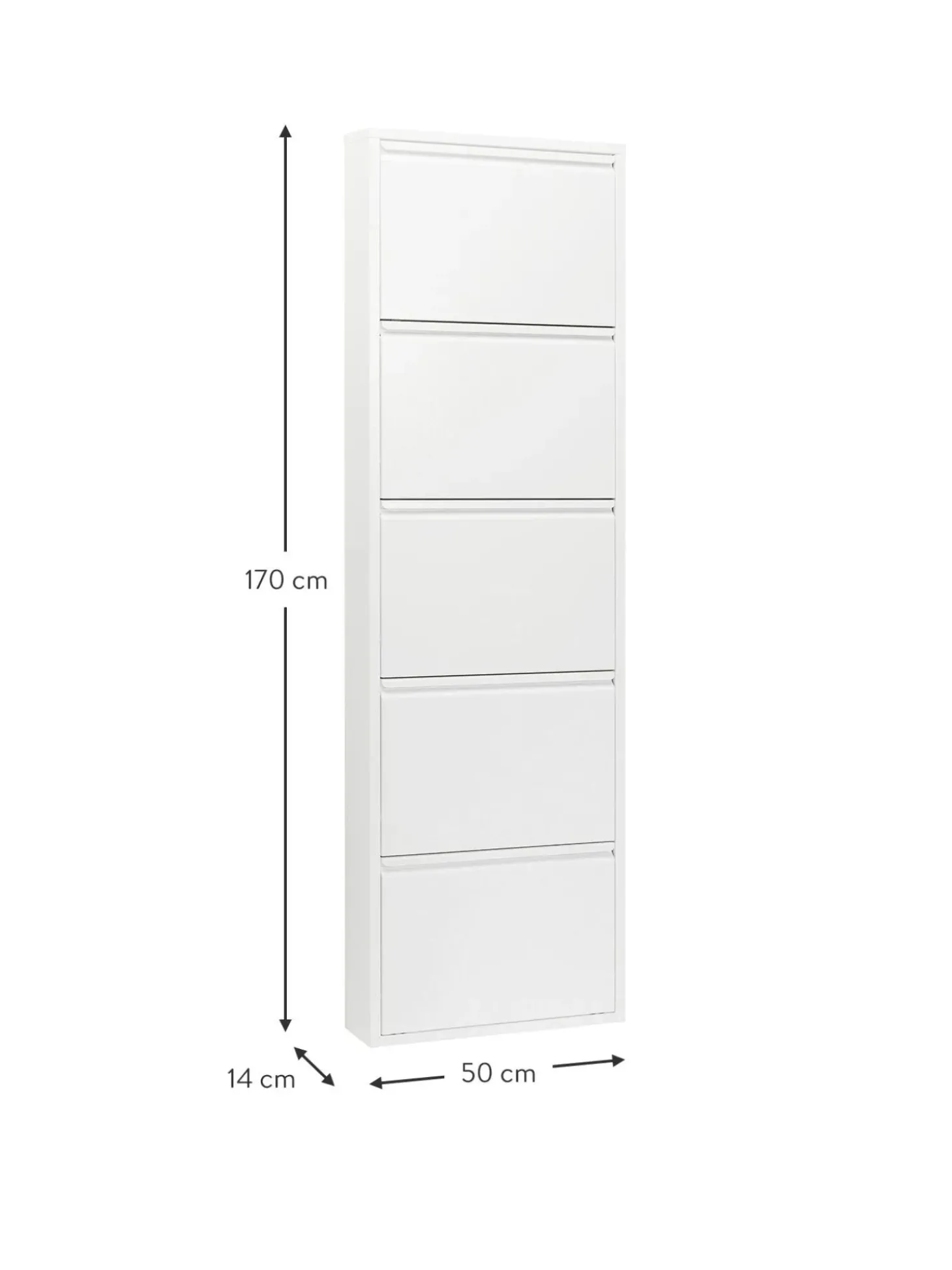 Scarpiera Da Parete Con Scomparti A Ribalta Caruso
