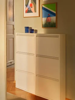 Scarpiera Da Parete Con Scomparti A Ribalta Caruso