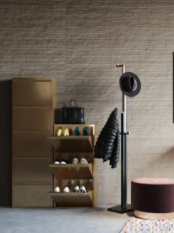 Scarpiera Da Parete Con Scomparti A Ribalta Caruso